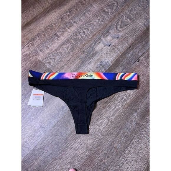 Calvin Klein Plus Size CK Reimagined Heritage Pride Thong Panty-Set of 2-Size 3X - Picture 7 of 8